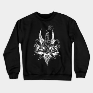 Goat - Head of Baphomet White Crewneck Sweatshirt